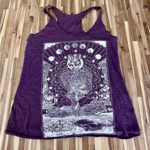 Purple Graphic Tank Top